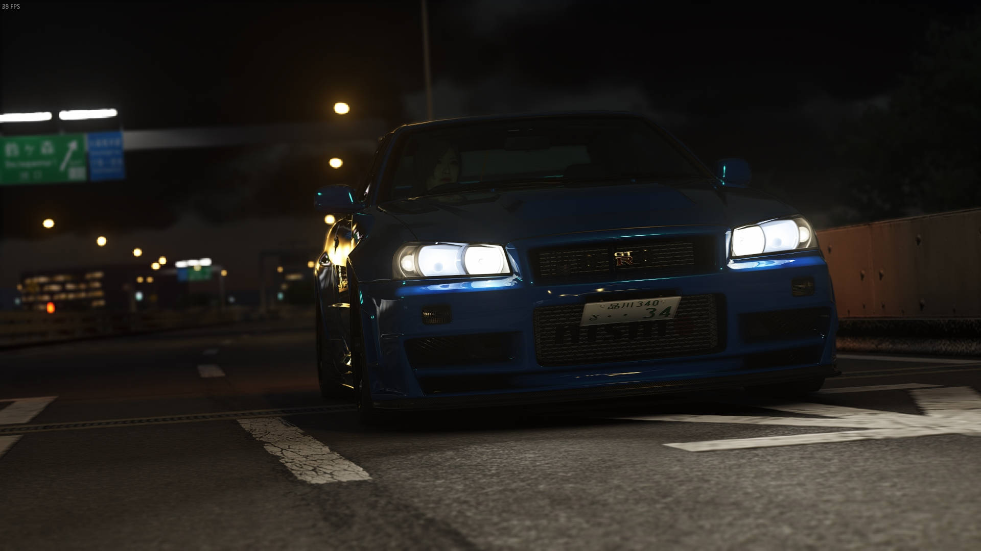日產Skyline GTR R34高速公路奔馳 壁紙