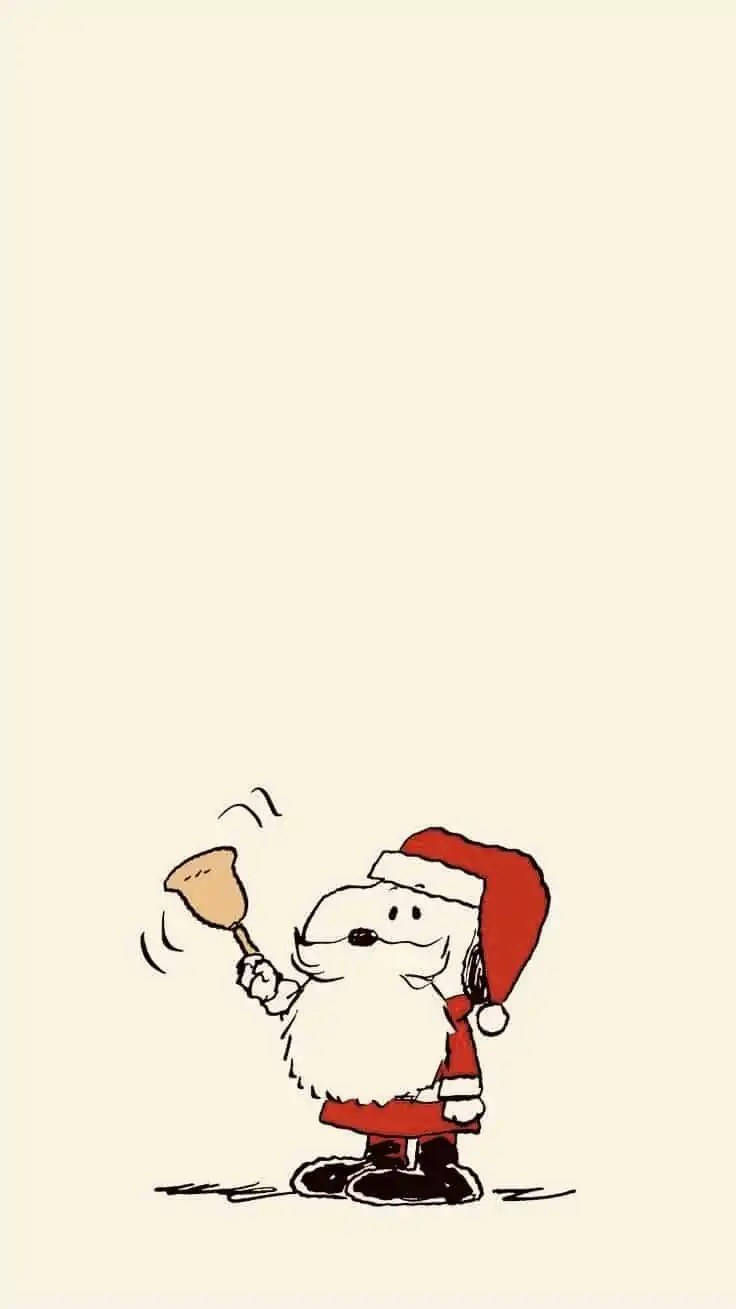 Snoopy 聖誕老公公 iPhone 桌布 壁紙