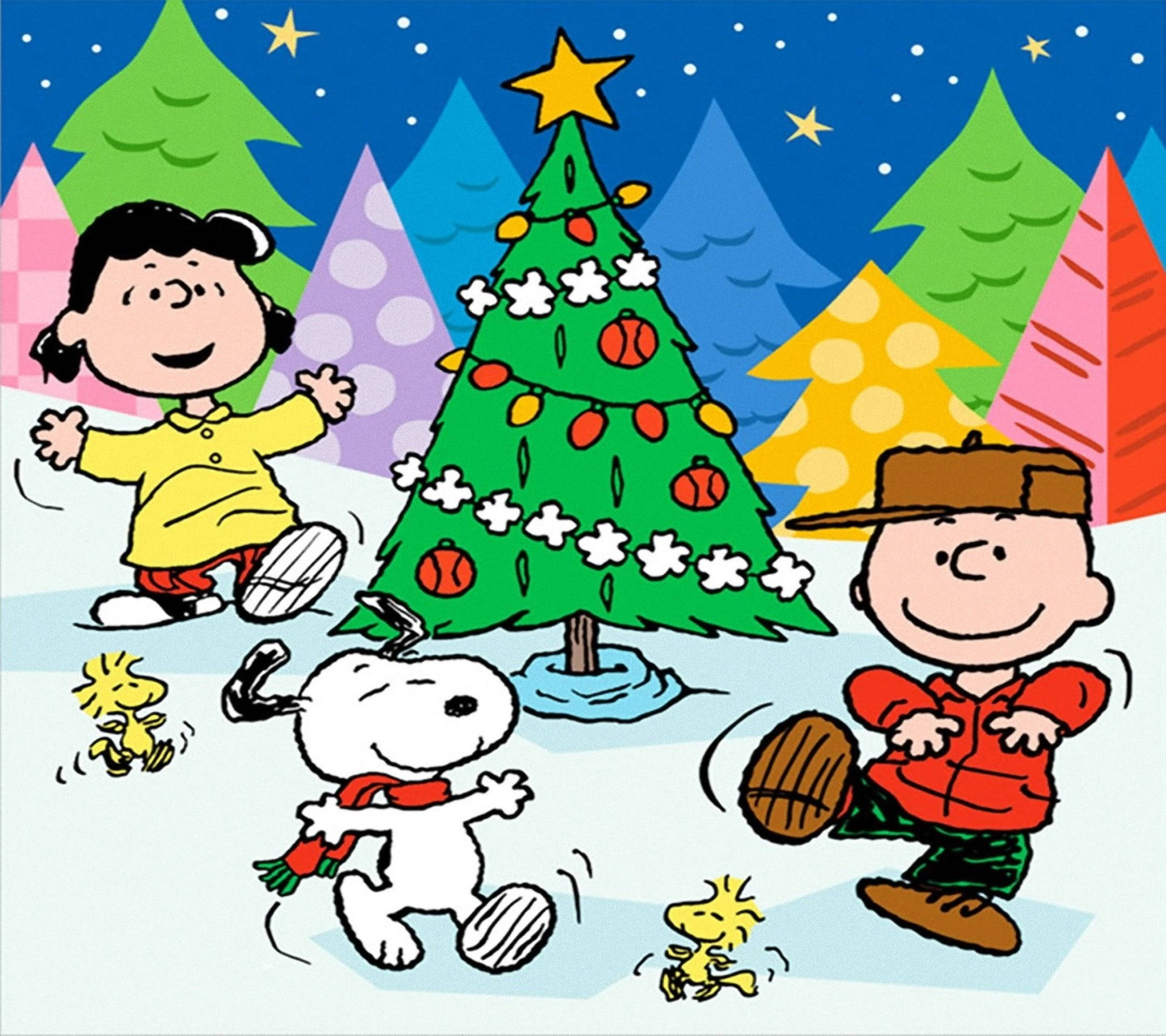 Snoopy 聖誕節與人類朋友 壁紙