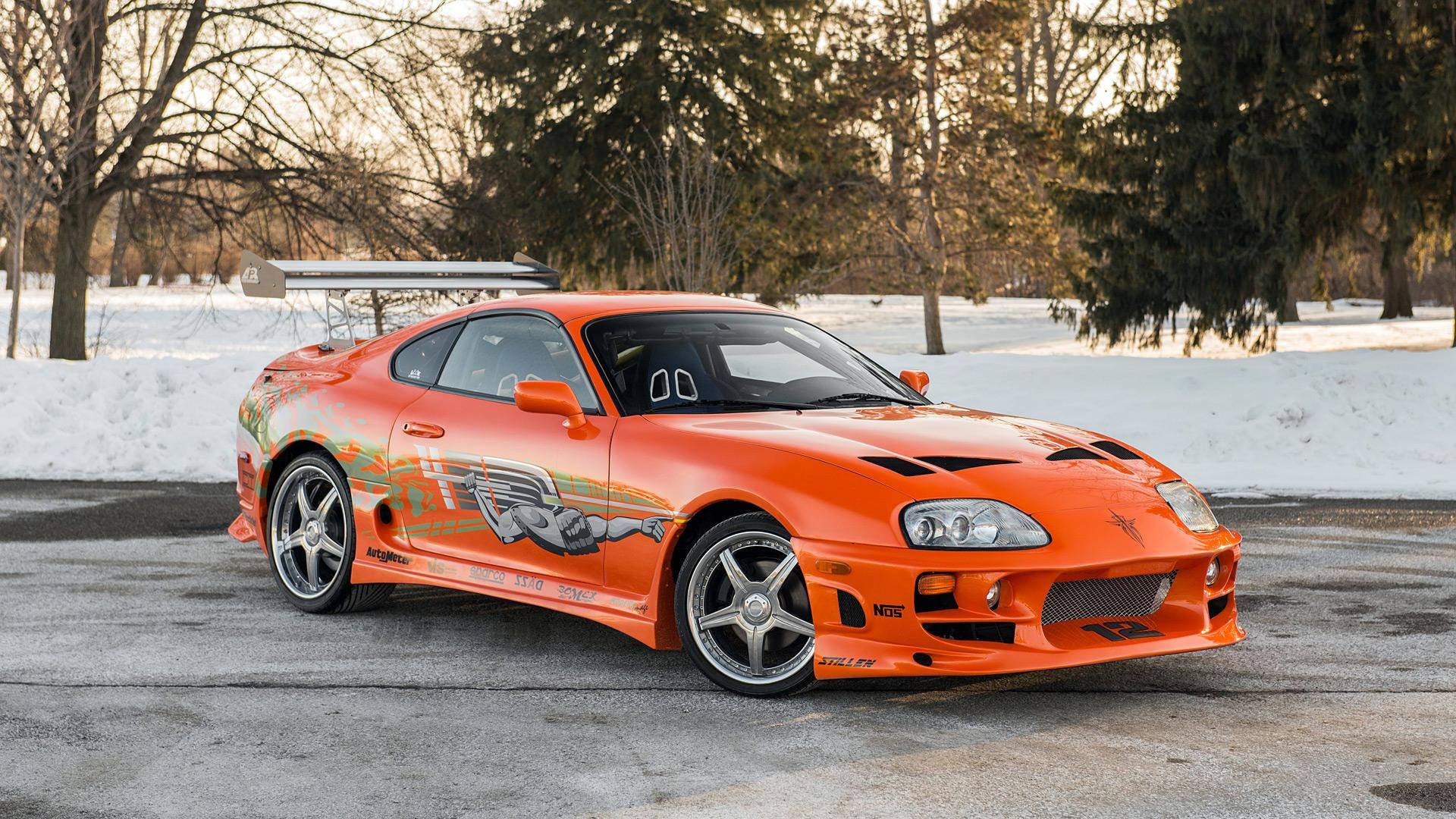 亮眼橙色丰田Supra Mk4 – 《速度与激情》中的宝石 壁紙