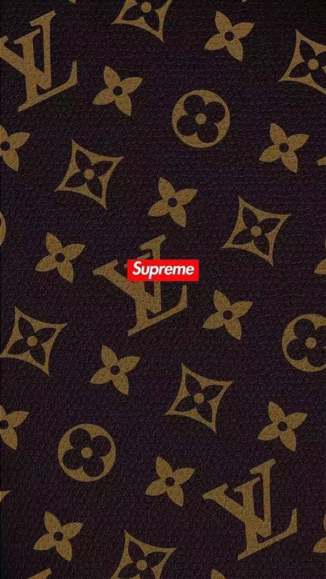 Supreme 與 Louis Vuitton 皮革手機 壁紙