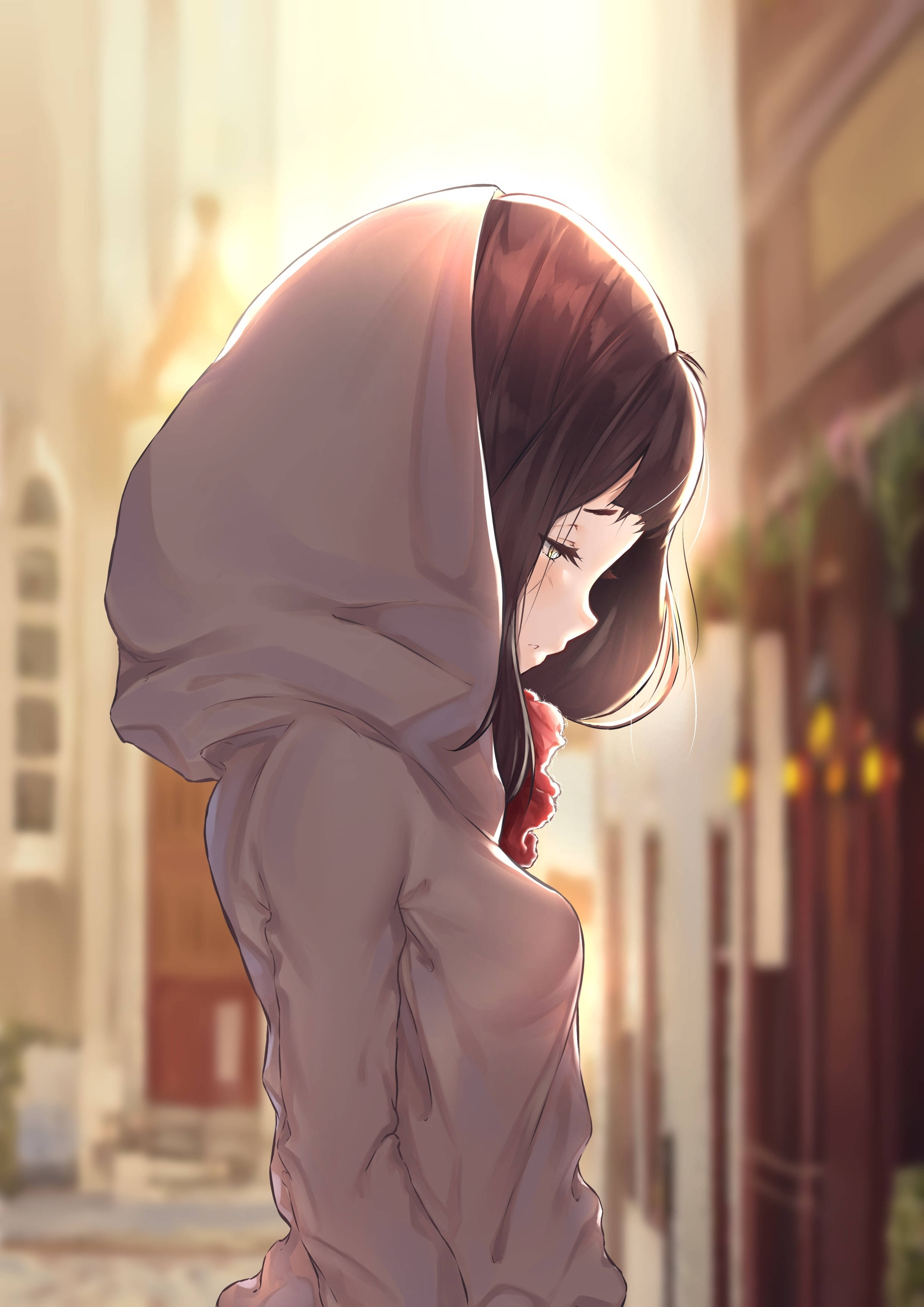 孤獨動漫女孩帽T 壁紙