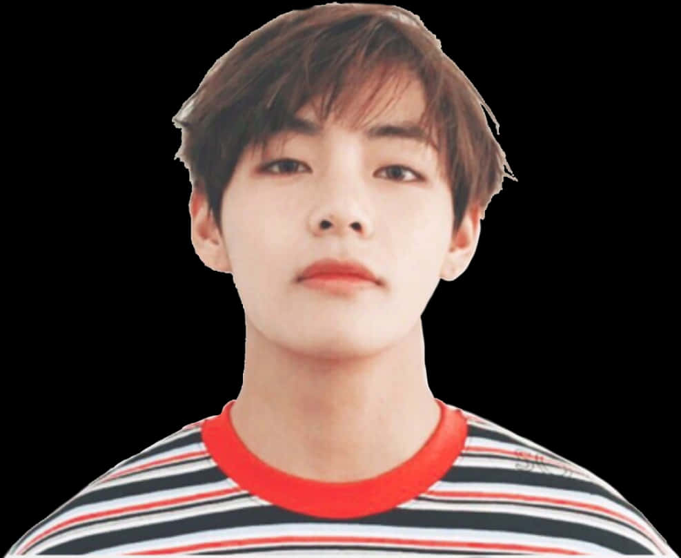 Taehyung 條紋襯衫肖像 壁紙