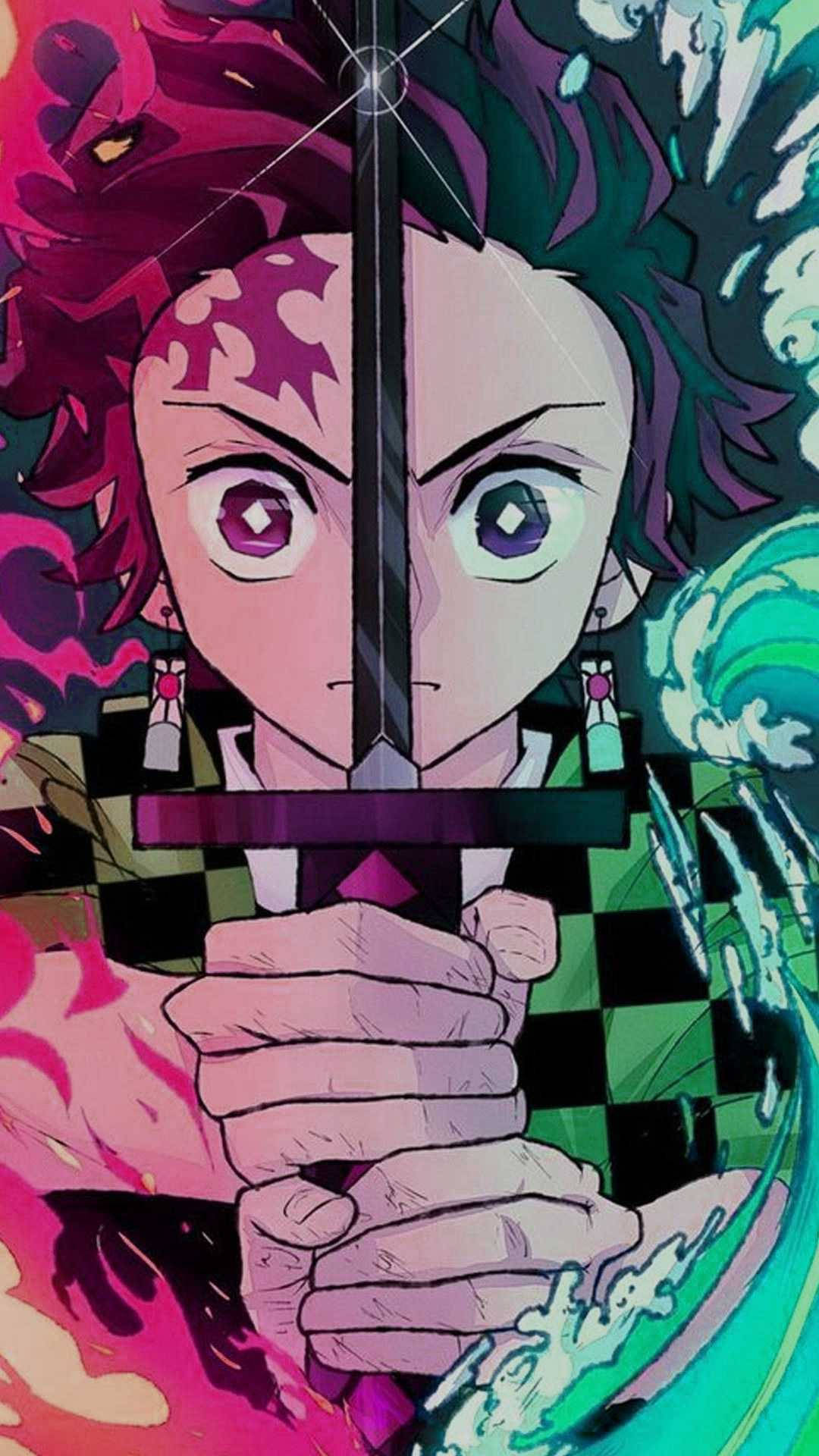 Tanjiro 額頭印記 鬼滅之刃 iPhone 壁紙