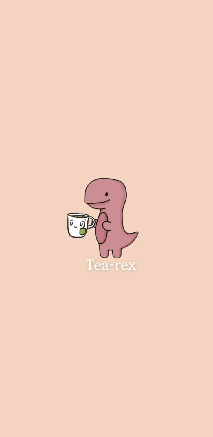 Tea-rex 恐龍可愛 iPhone 桌布 壁紙