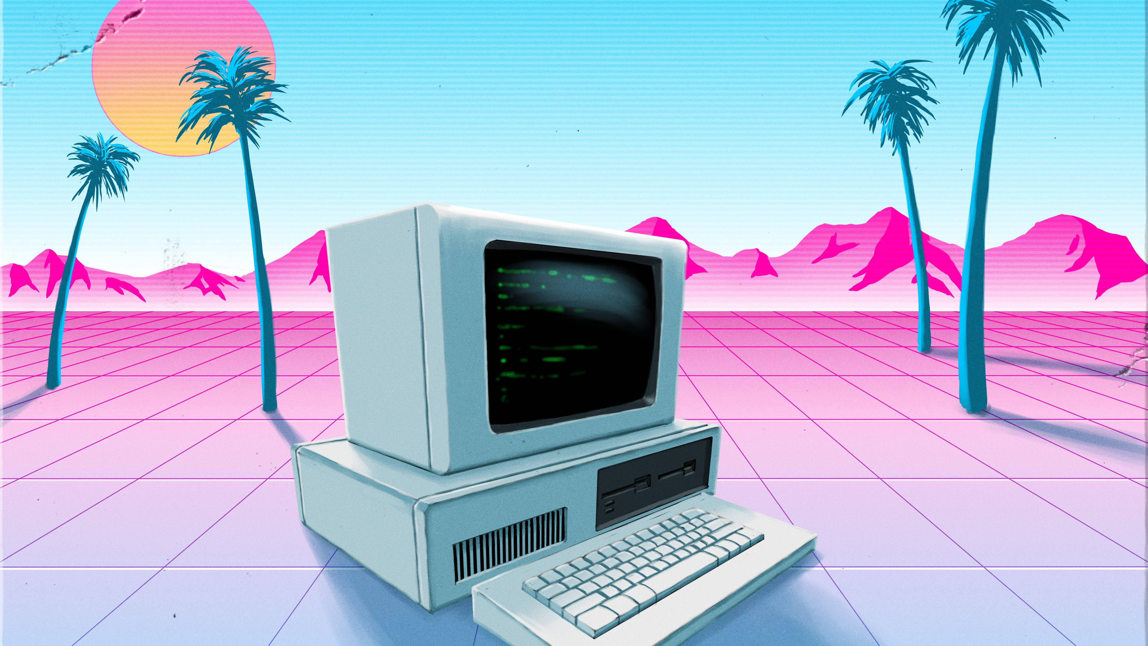 Technicolor Dream: 蒸氣波鍵盤之戀 壁紙