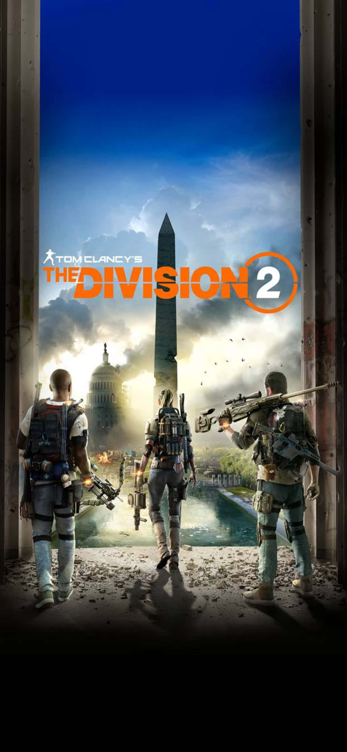 《The Division》iPhone XS 背景：华盛顿游戏标题海报 壁紙