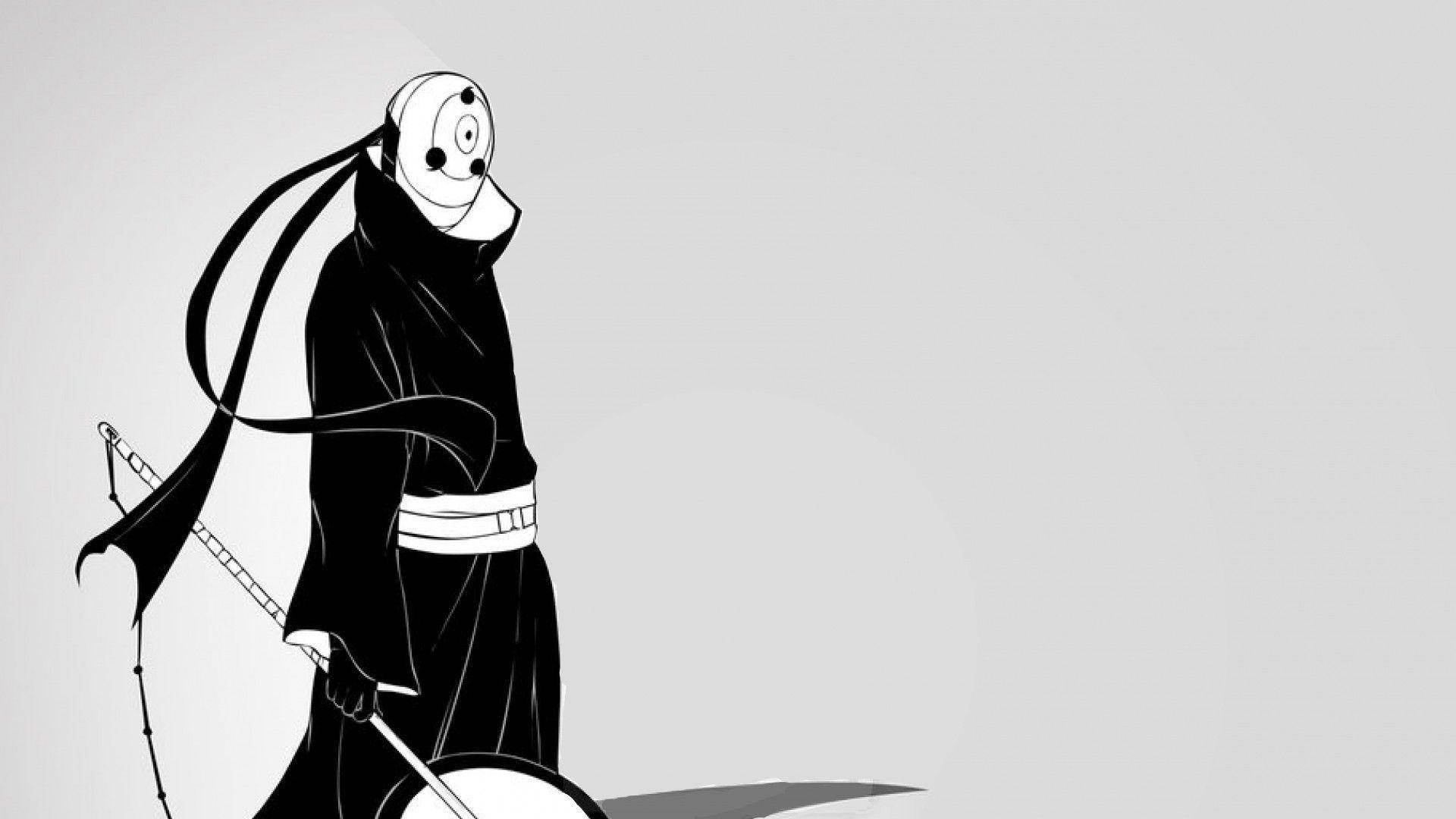 Tobi 火影忍者黑白美學 壁紙