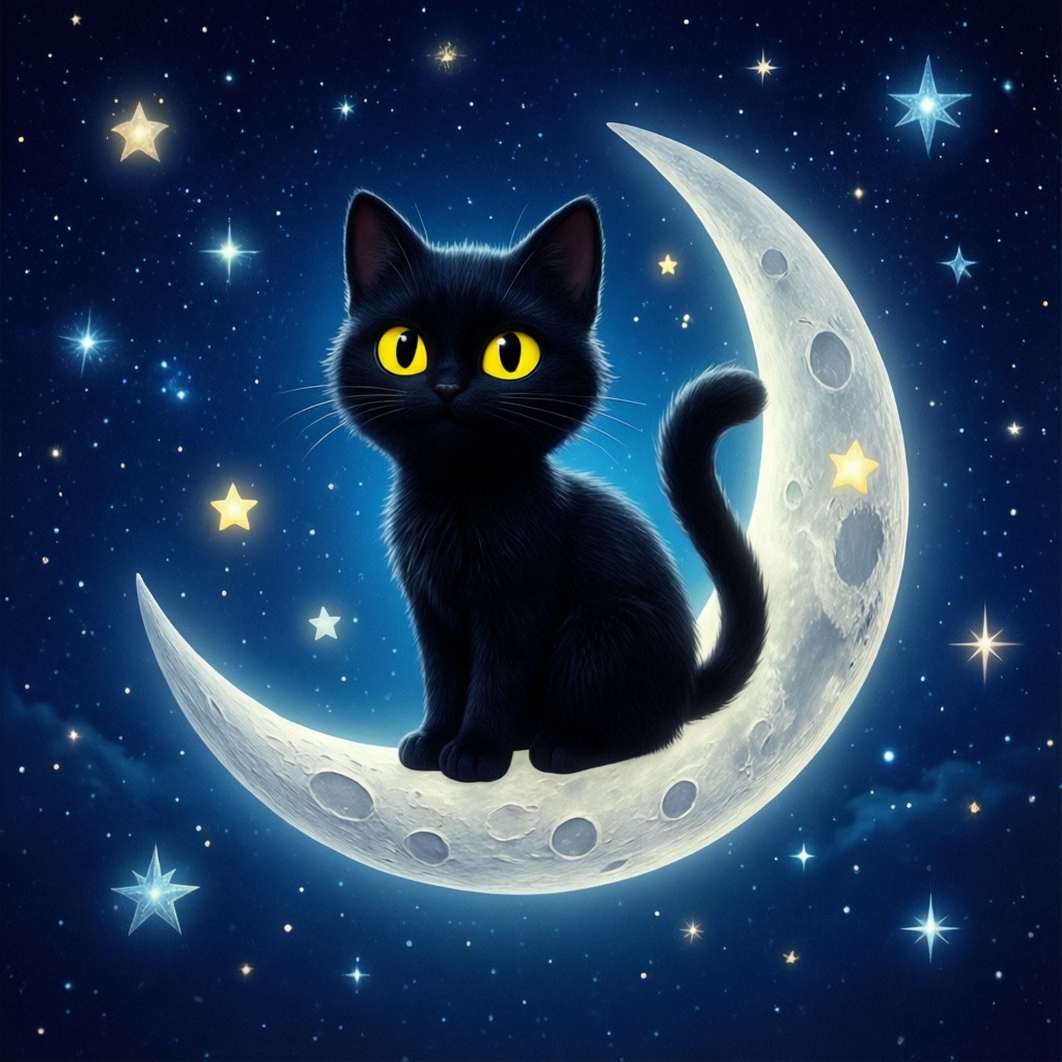 Toca Boca猫在月亮上 壁紙