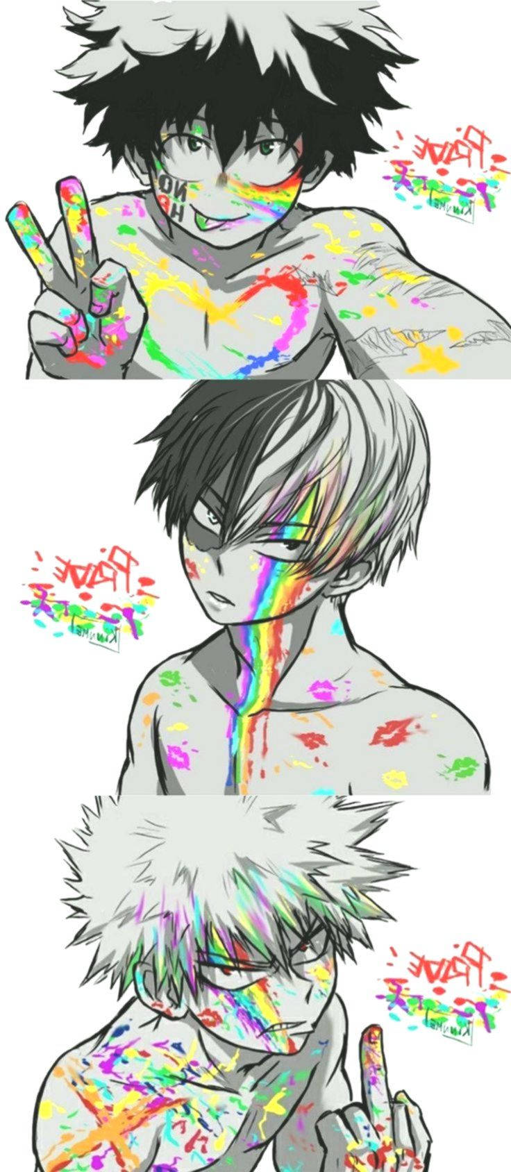 Todobakudeku彩虹油漆 壁紙