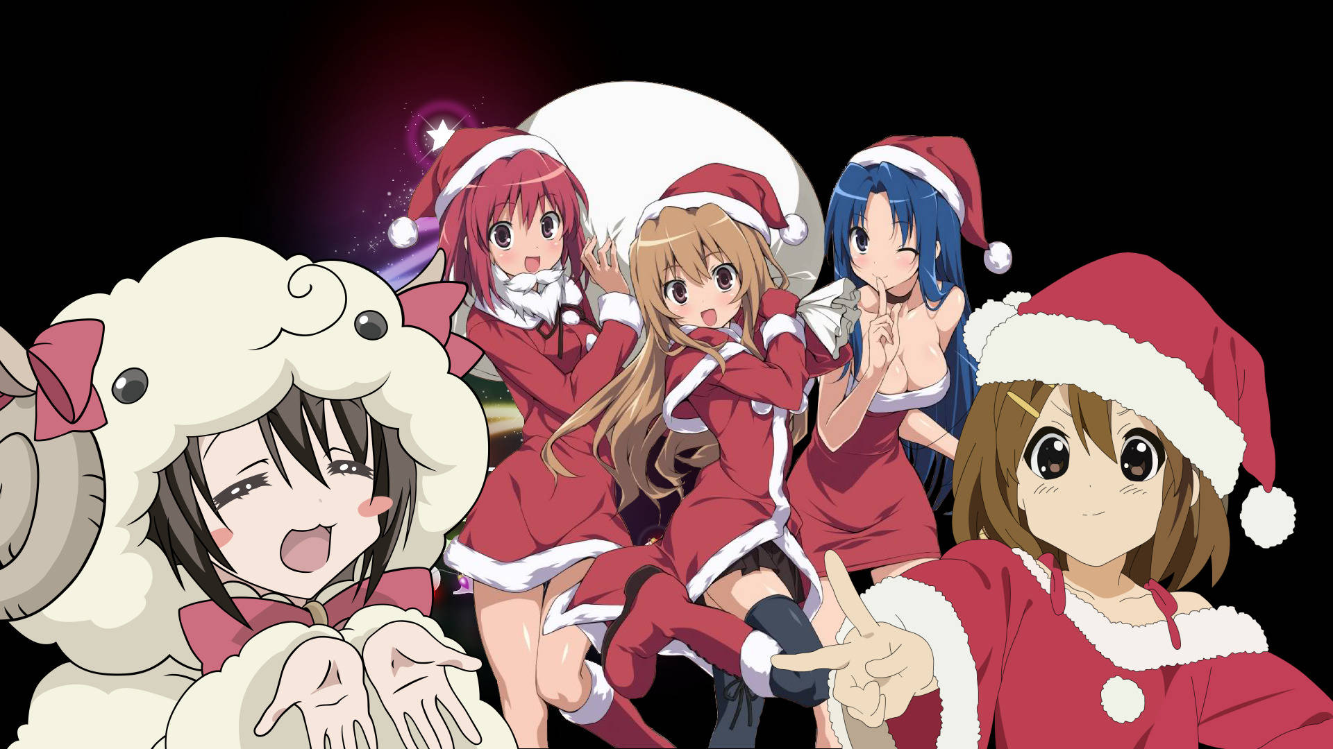 動漫女孩聖誕節 Toradora 角色 壁紙