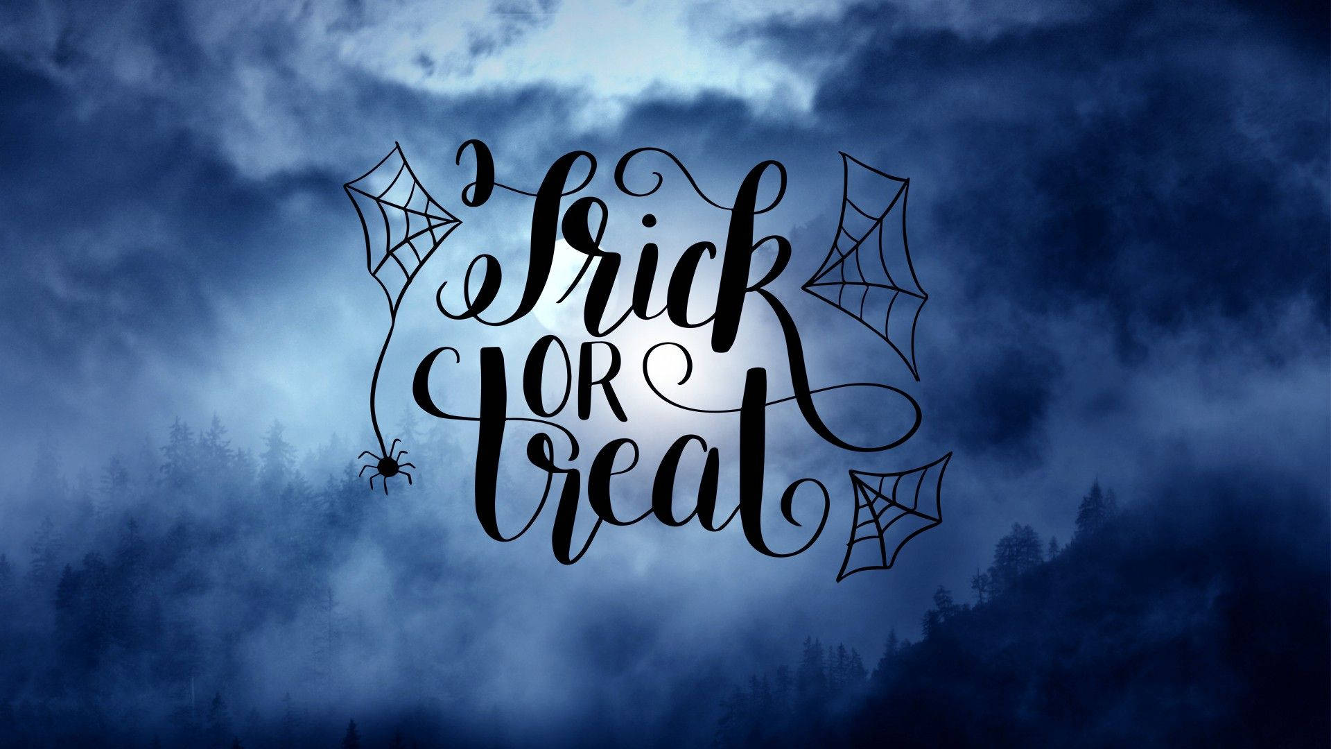 Trick Or Treat 網格雲霧背景 壁紙