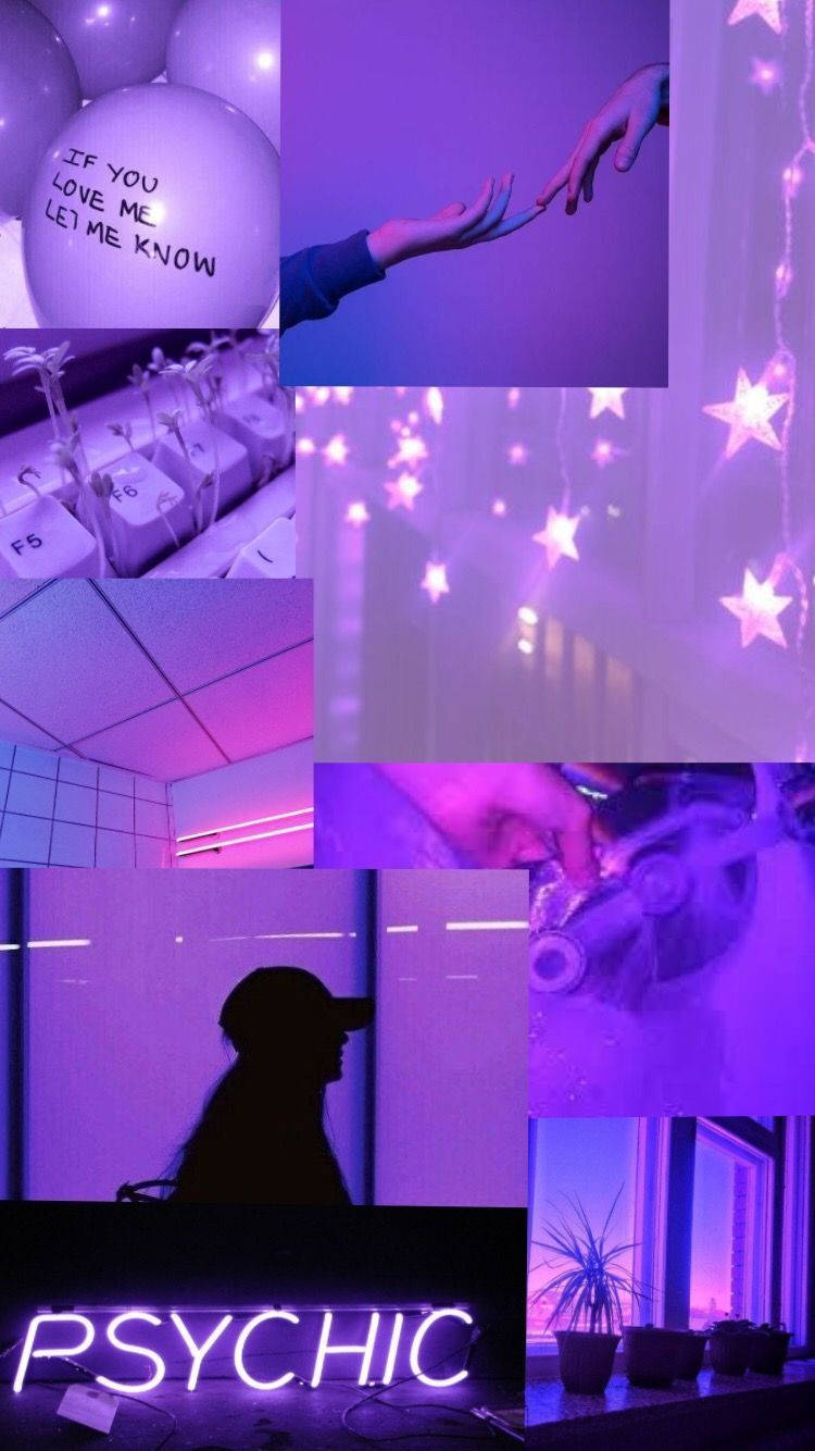 夢幻粉紫 Tumblr 拼貼桌布 壁紙