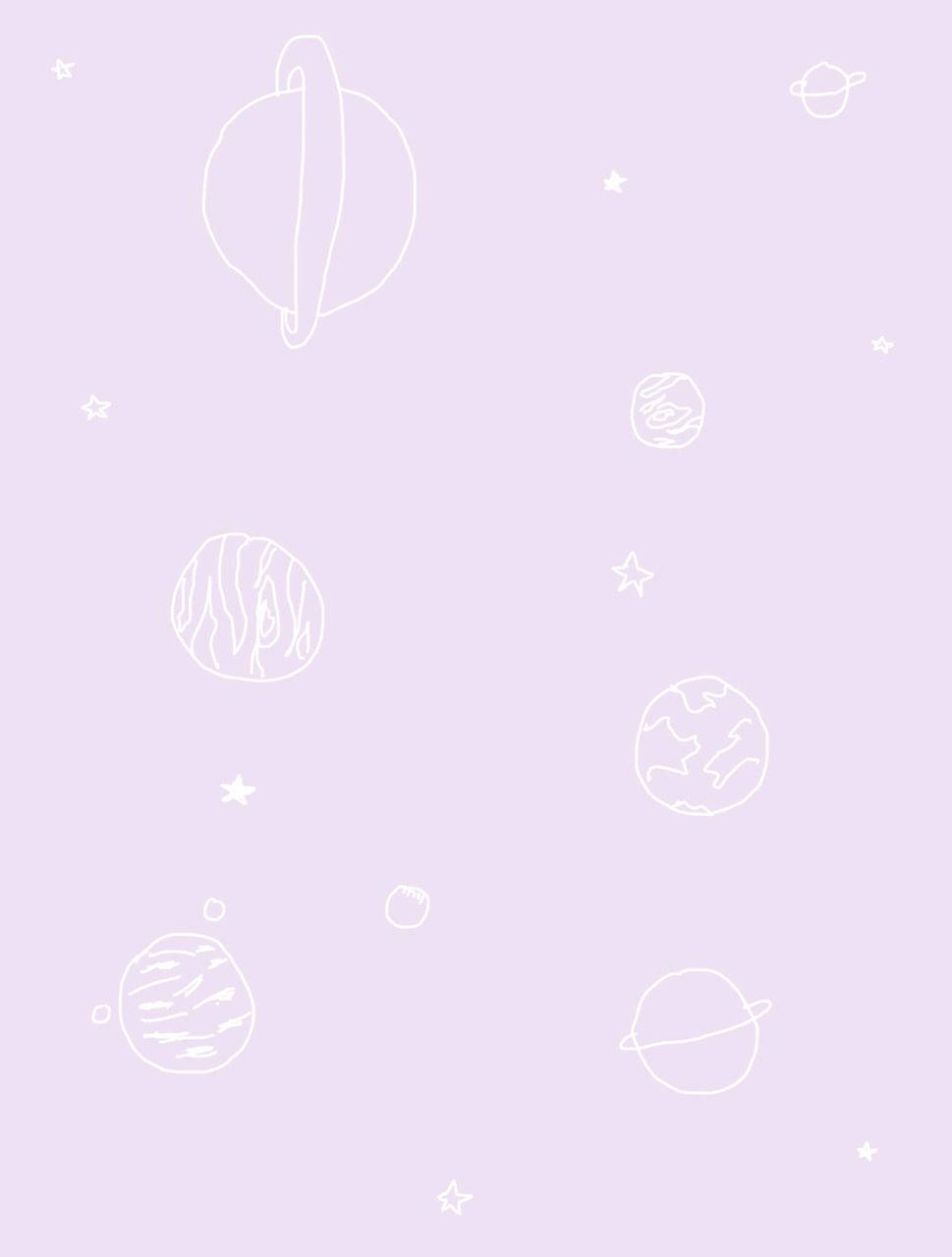 柔和紫色 Tumblr 星球壁纸 壁紙