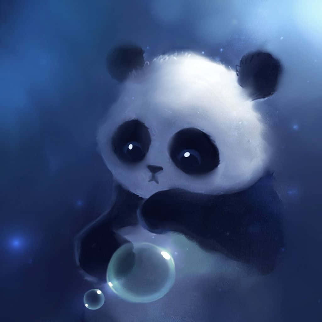 可愛的Tumblr iPad熊貓數位藝術 壁紙