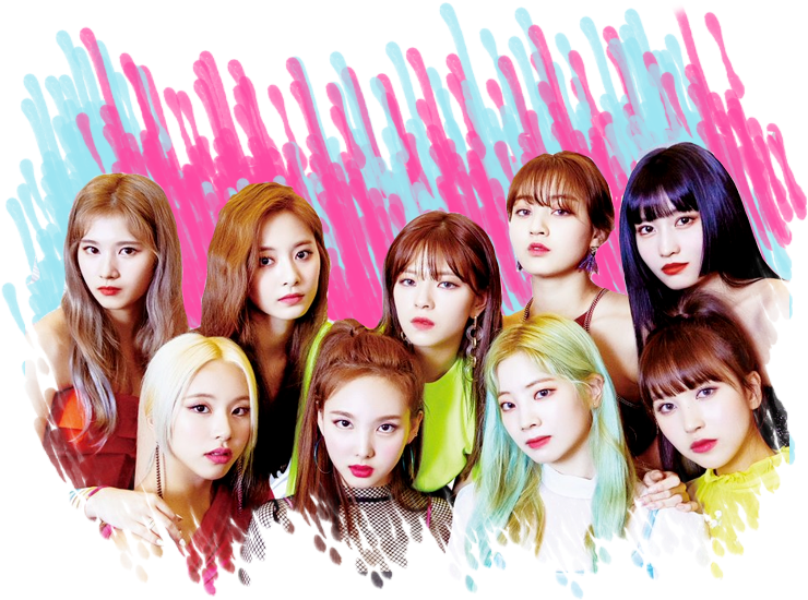 Twice 成員繽紛背景 壁紙