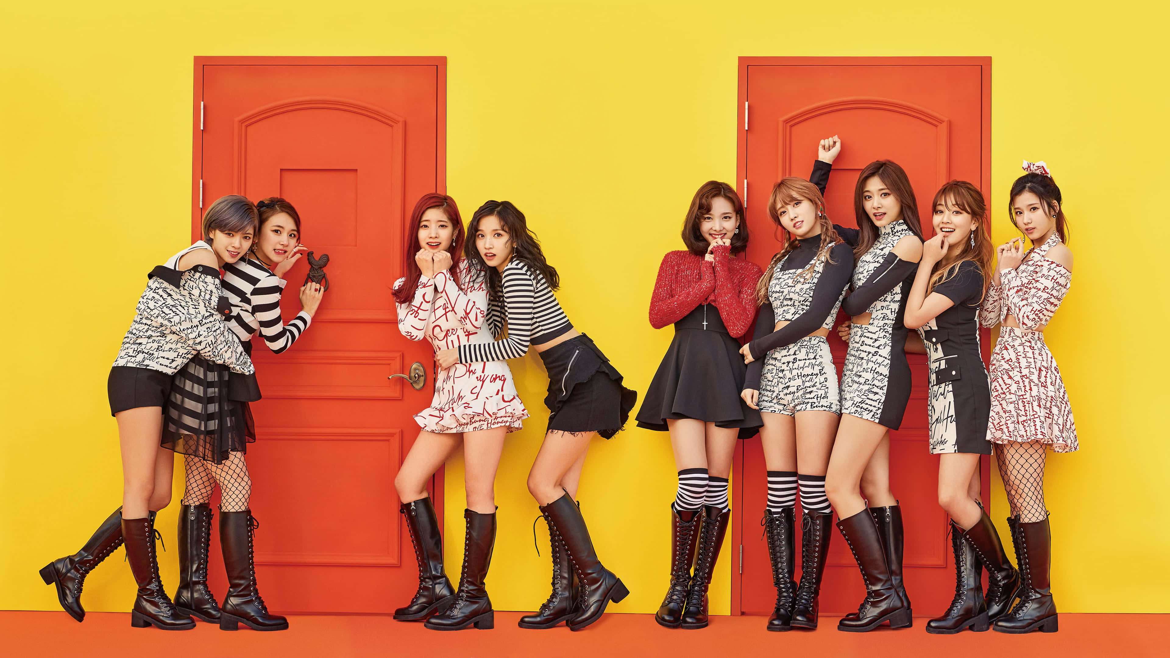 Twice K-pop 樂團的迷人時刻 壁紙