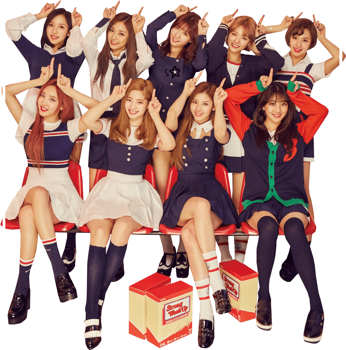 Twice Kpop女团校园制服概念照 壁紙