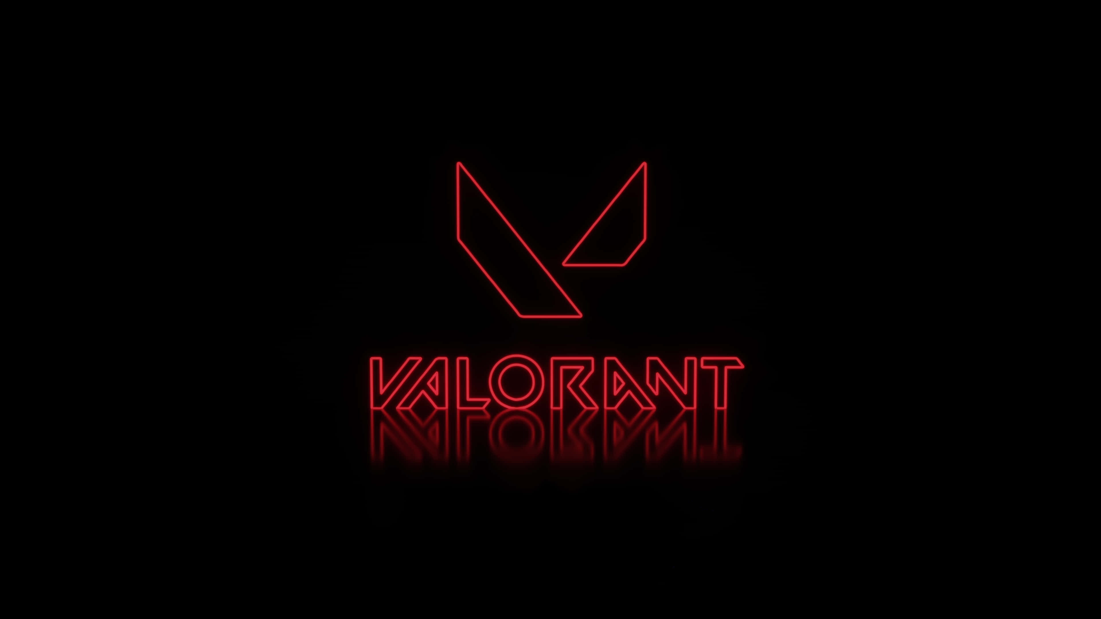 紅色霓虹燈《Valorant》桌布 壁紙