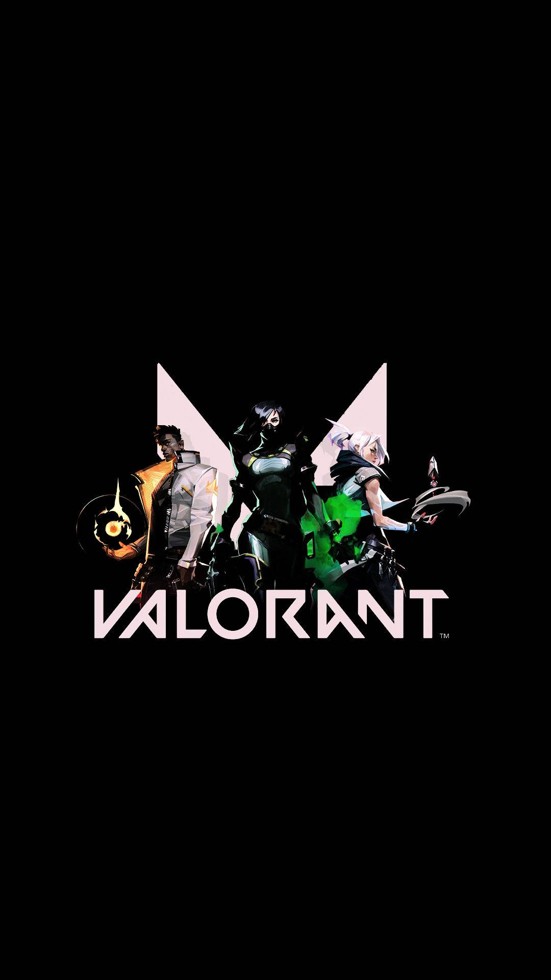 Valorant 白色標誌手機桌布 壁紙