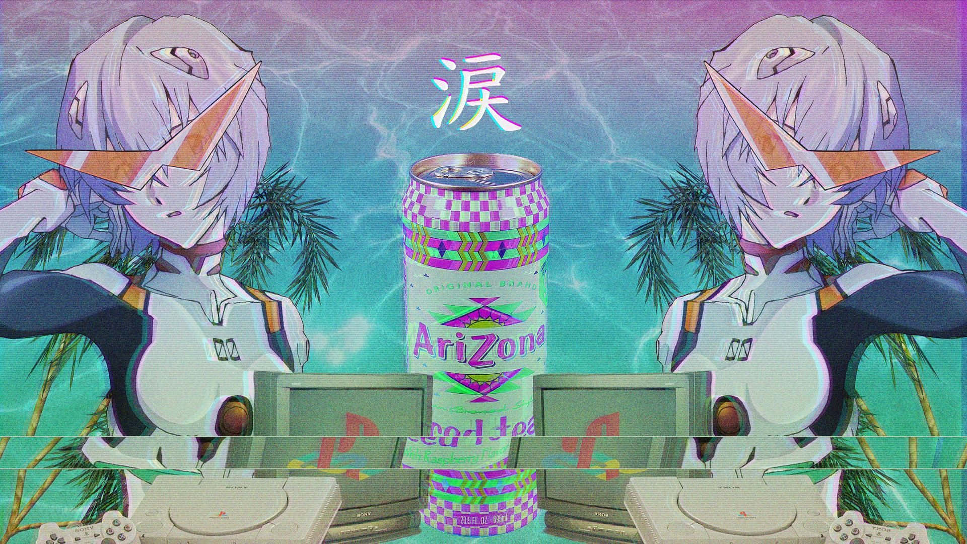 Vaporwave 動漫《新世紀福音戰士》 壁紙