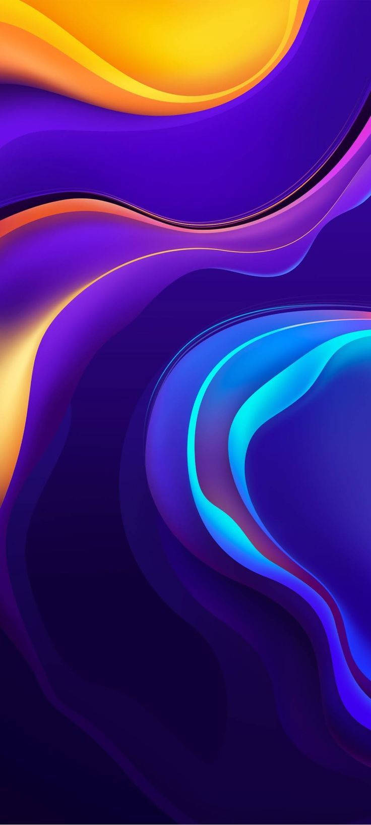 Vivo Y20 紫色波浪抽象 壁紙