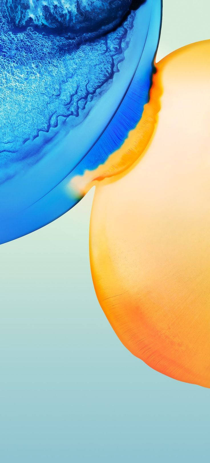 Vivo Y20 藍橘氣泡 壁紙