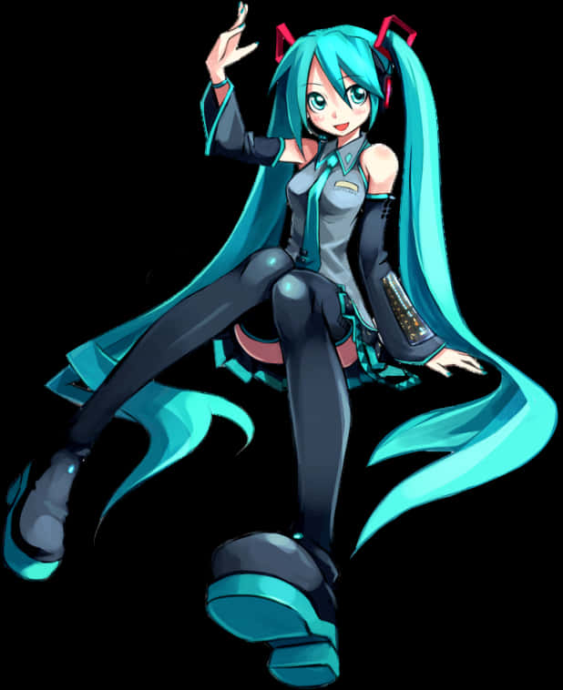 初音未來 Vocaloid 姿勢 壁紙