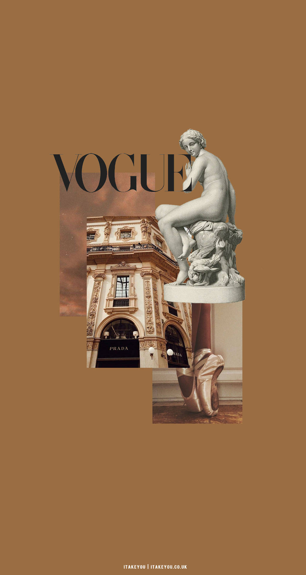 Vogue 雜誌米棕美學封面 壁紙