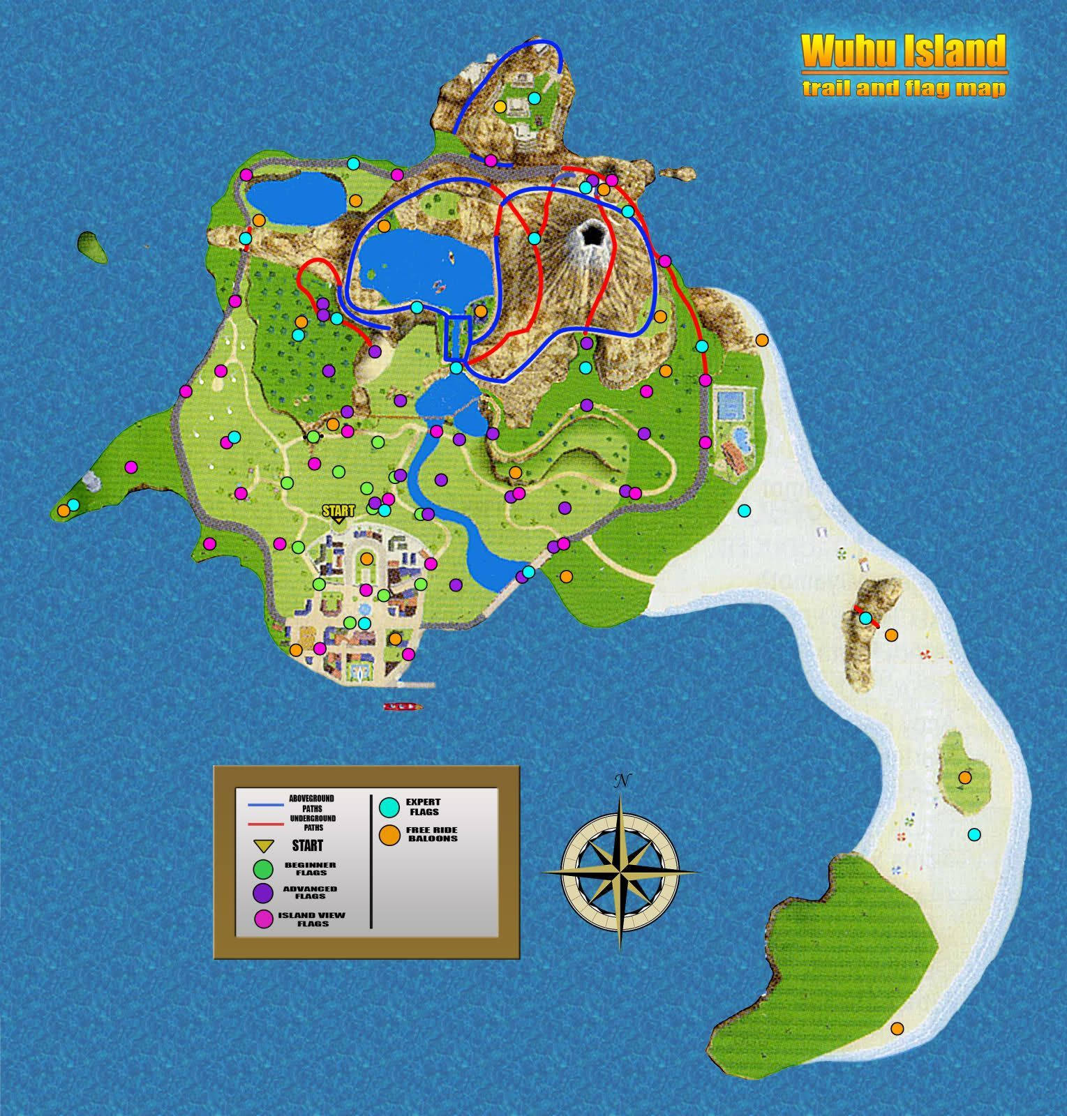 Wii Sports Resort 烏胡島遊戲地圖 壁紙