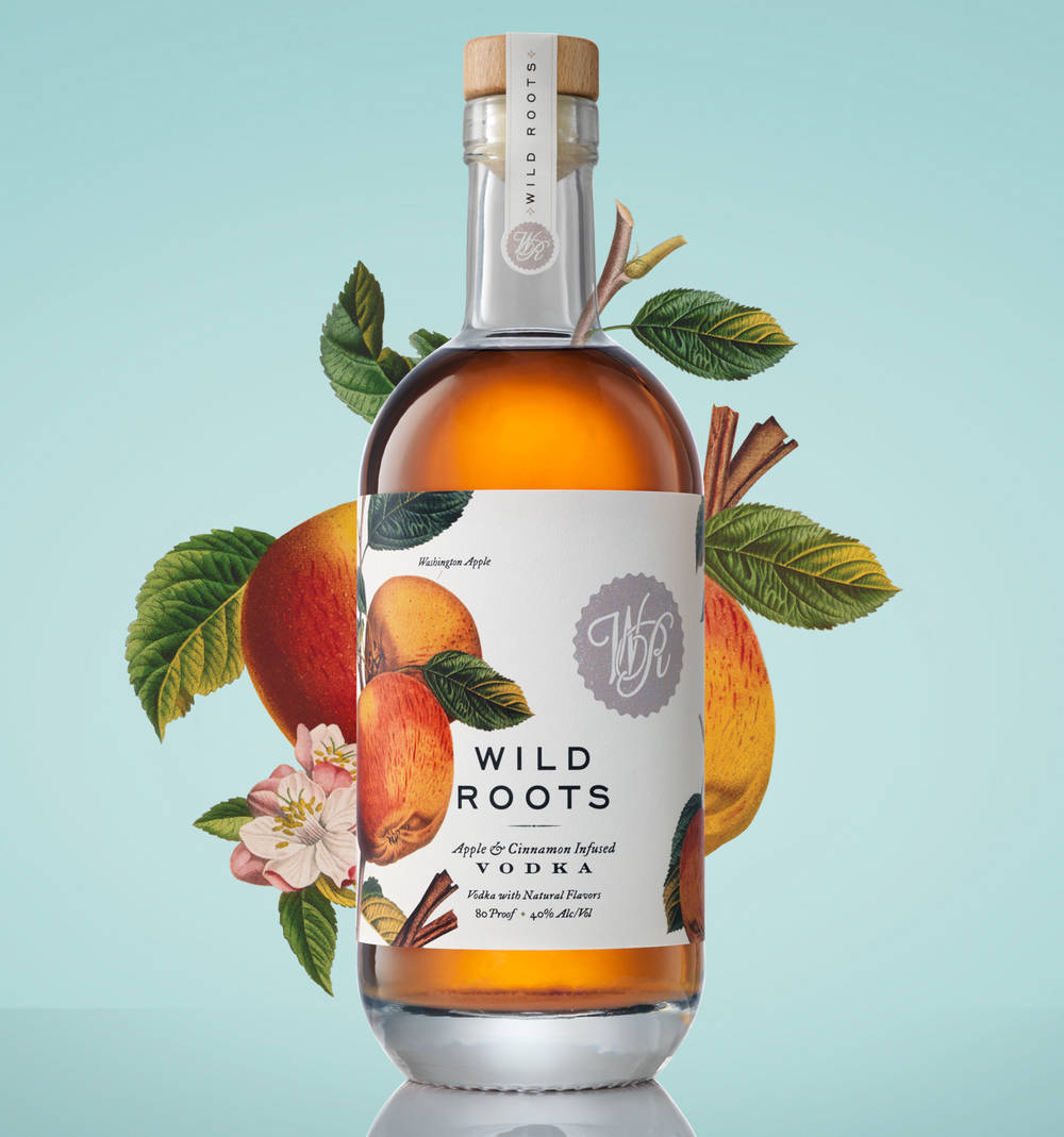 Wild Roots 覆盆子伏特加 蓝色背景 壁紙