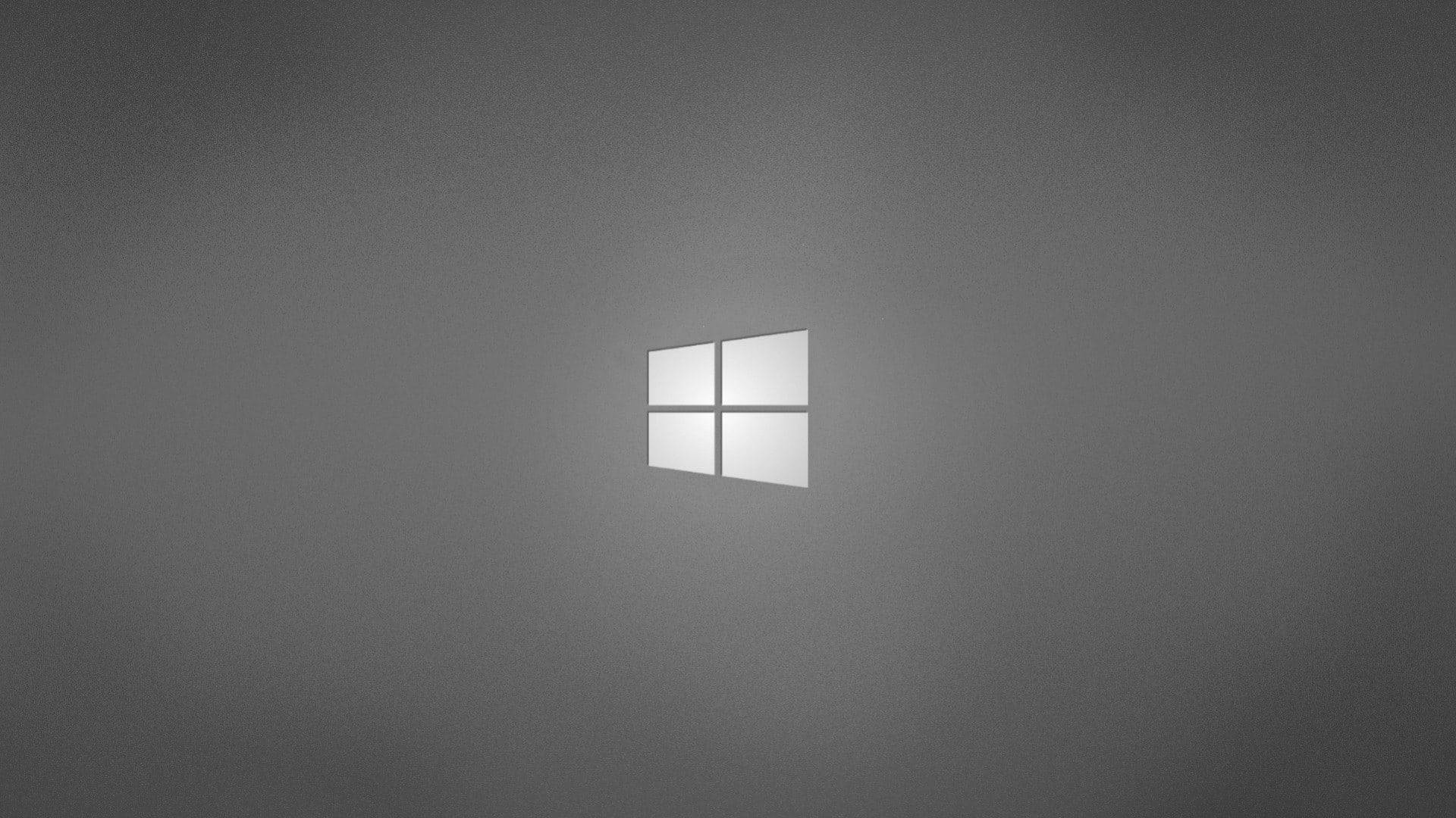 灰色背景上的Windows标志 壁紙