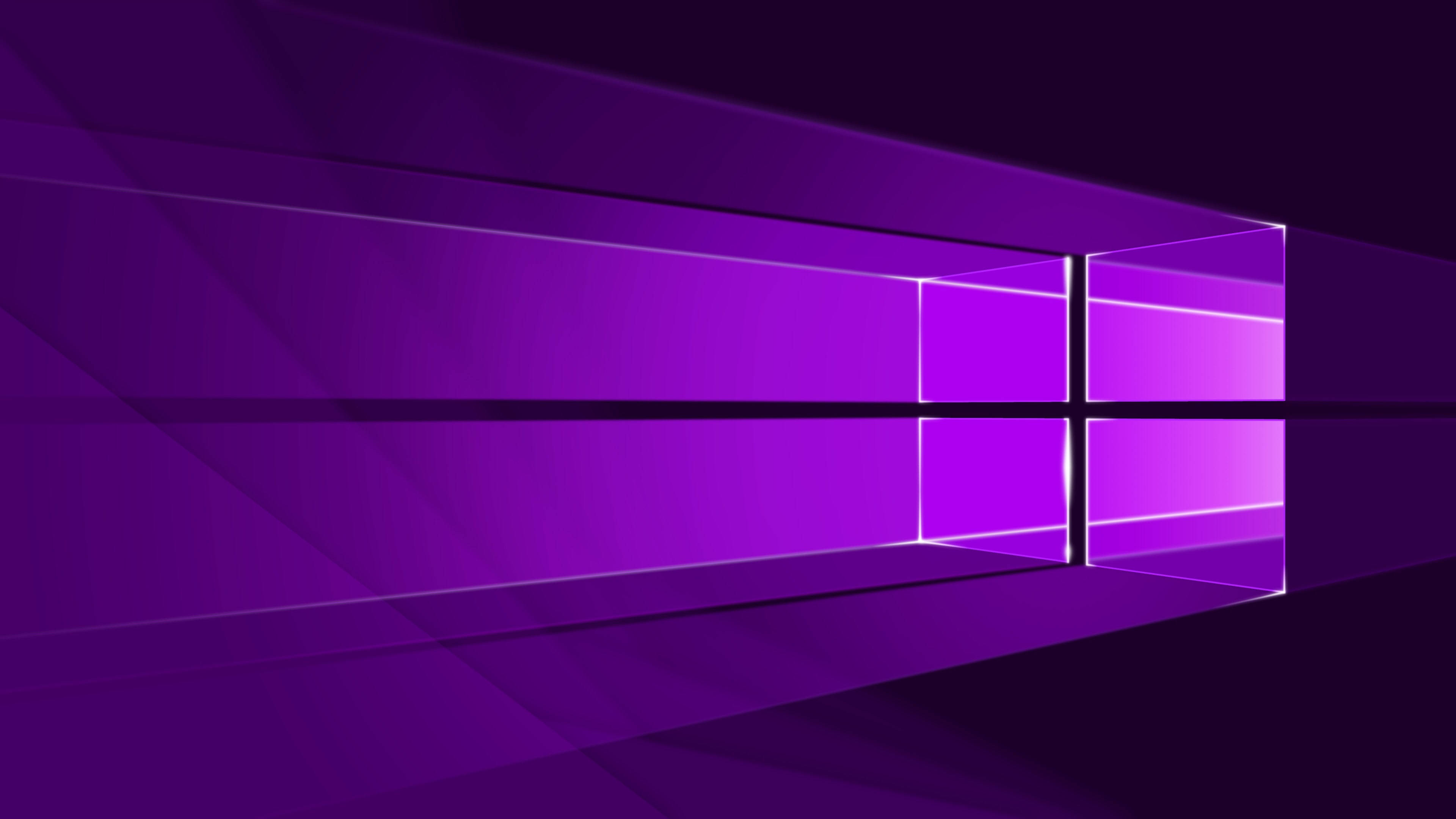 暗黑霓虹紫Windows标志 壁紙