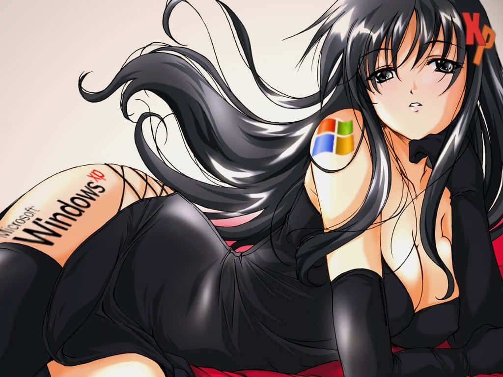 性感動漫女孩 Windows XP 桌布 壁紙