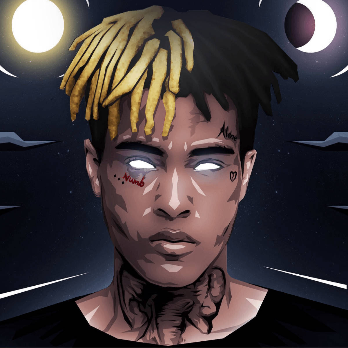 Xxxtentacion 动漫发光眼睛 壁紙