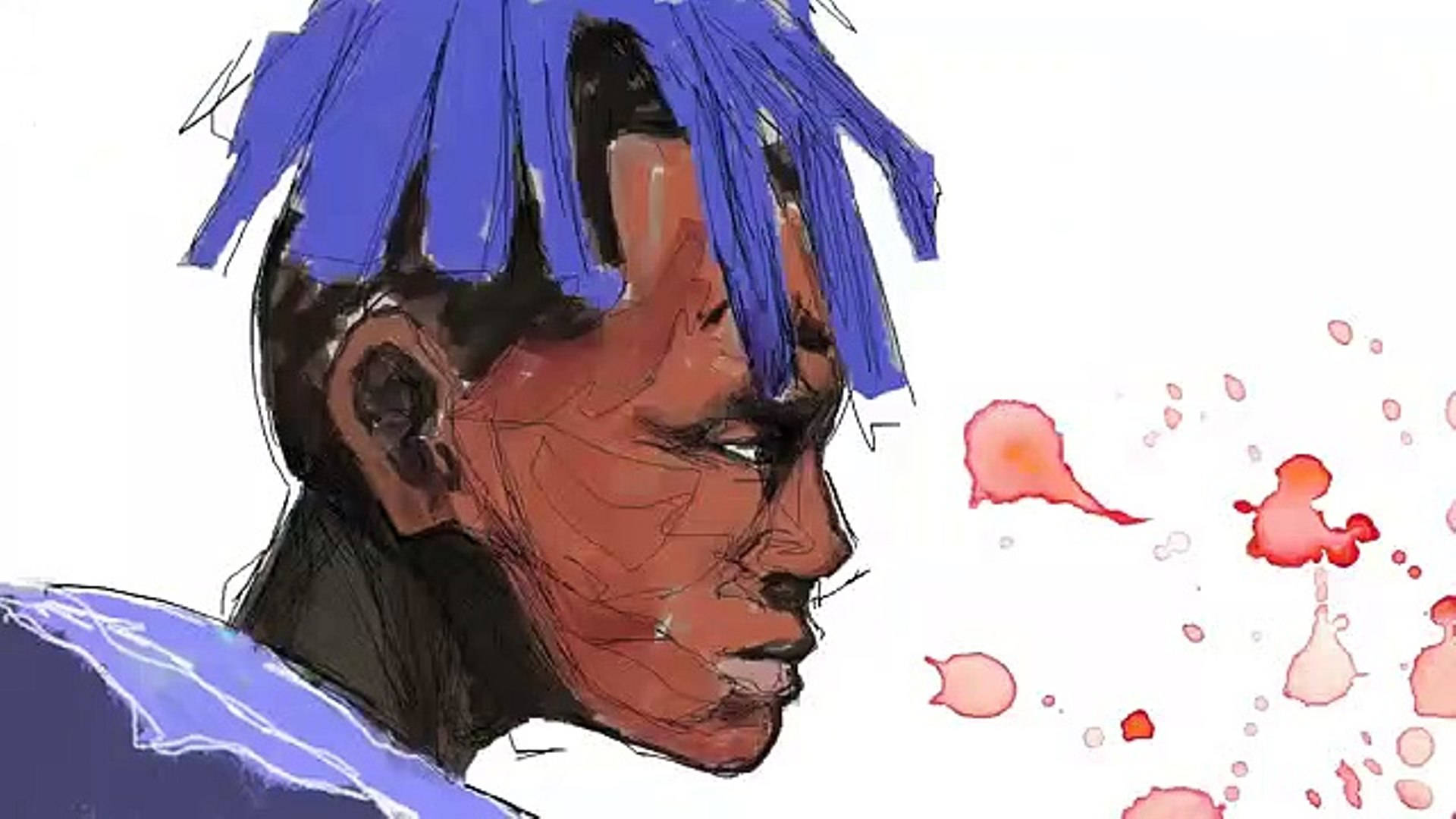 Xxxtentacion 動漫水彩藝術 壁紙