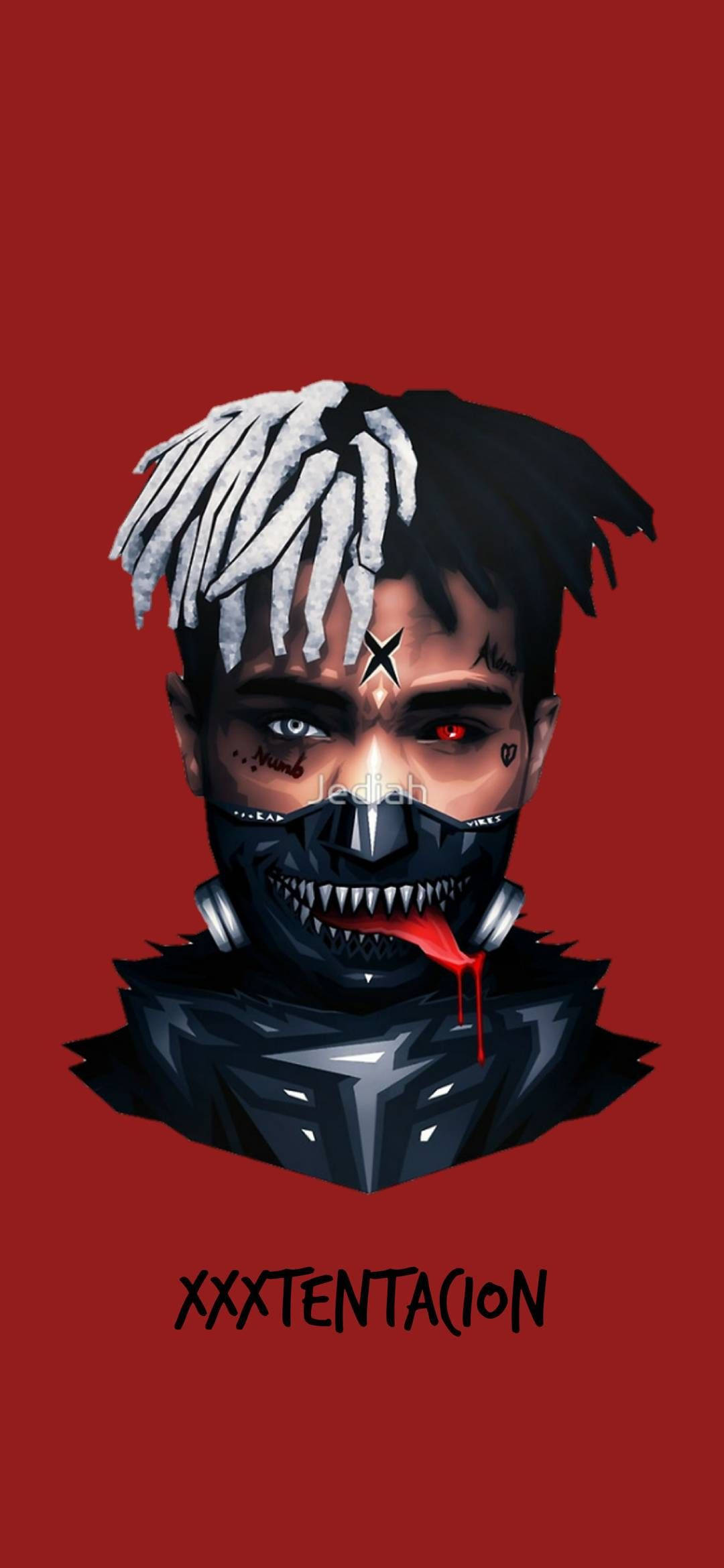 酷炫 Xxxtentacion 紅色藝術 壁紙
