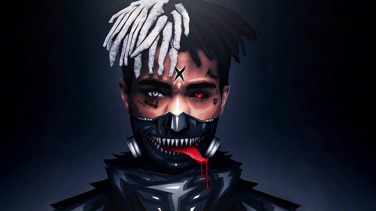Xxxtentacion 動漫風格《東京喰種》面具 壁紙