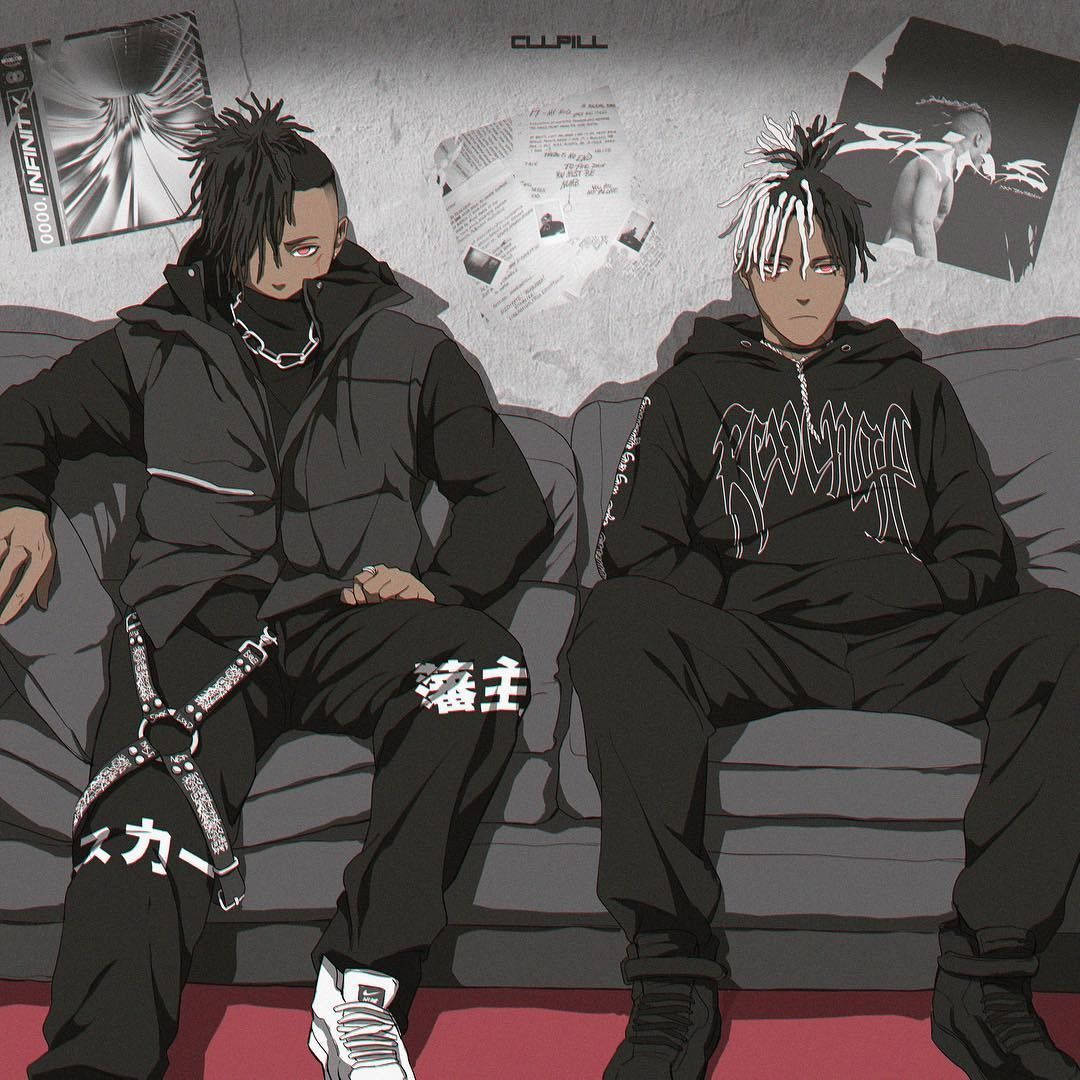 Xxxtentacion 動漫風格搭配 Scarlxrd 壁紙