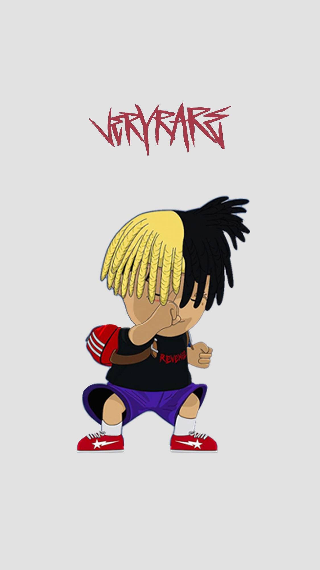Xxxtentacion 動漫風格雙色髮型 壁紙
