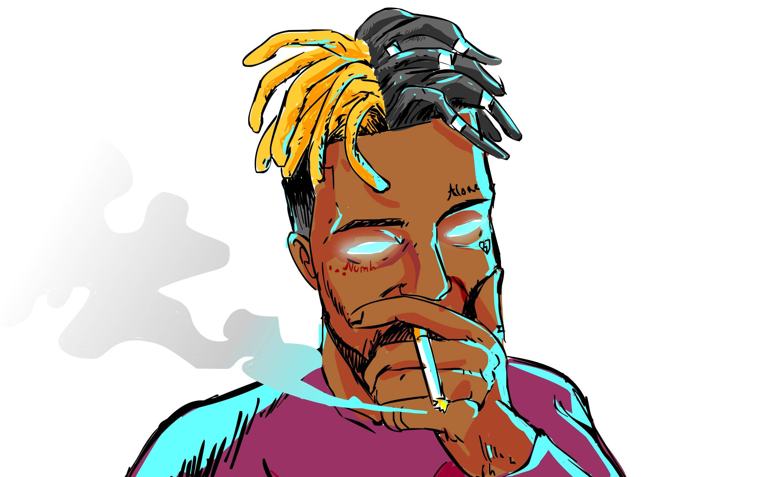 Xxxtentacion 動漫香菸風格 壁紙