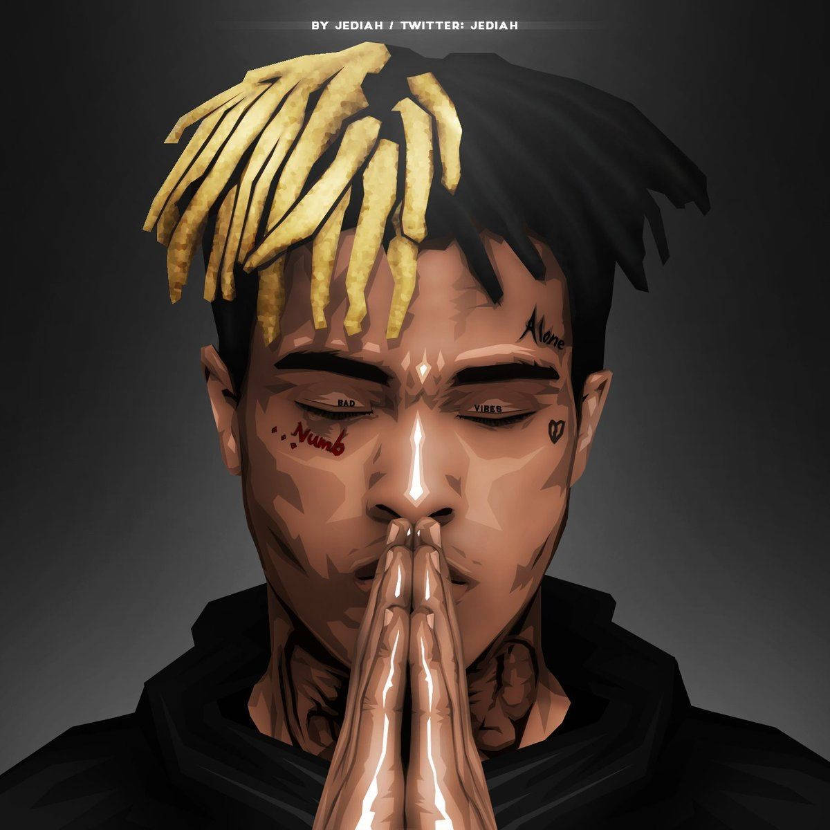 Xxxtentacion 動畫祈禱手勢 壁紙