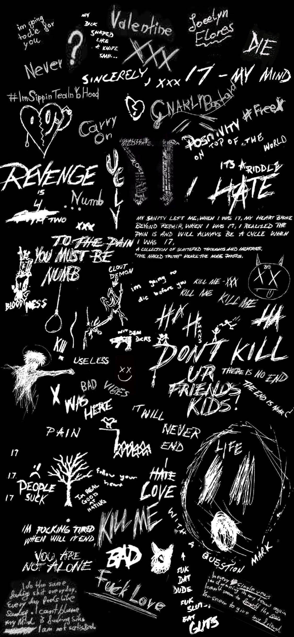 XXXTentacion 美学歌词拼贴 壁紙