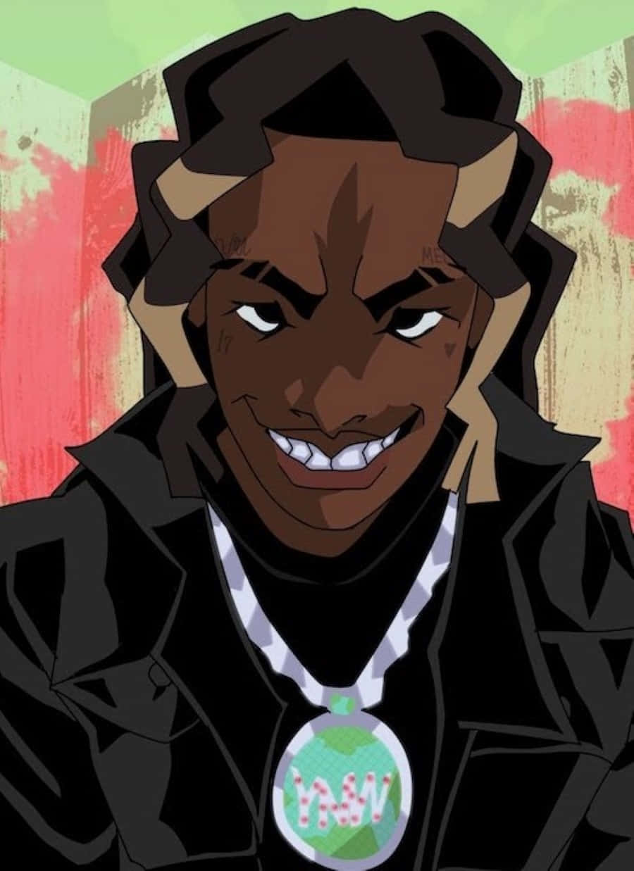 YNW Melly 動畫風格 壁紙
