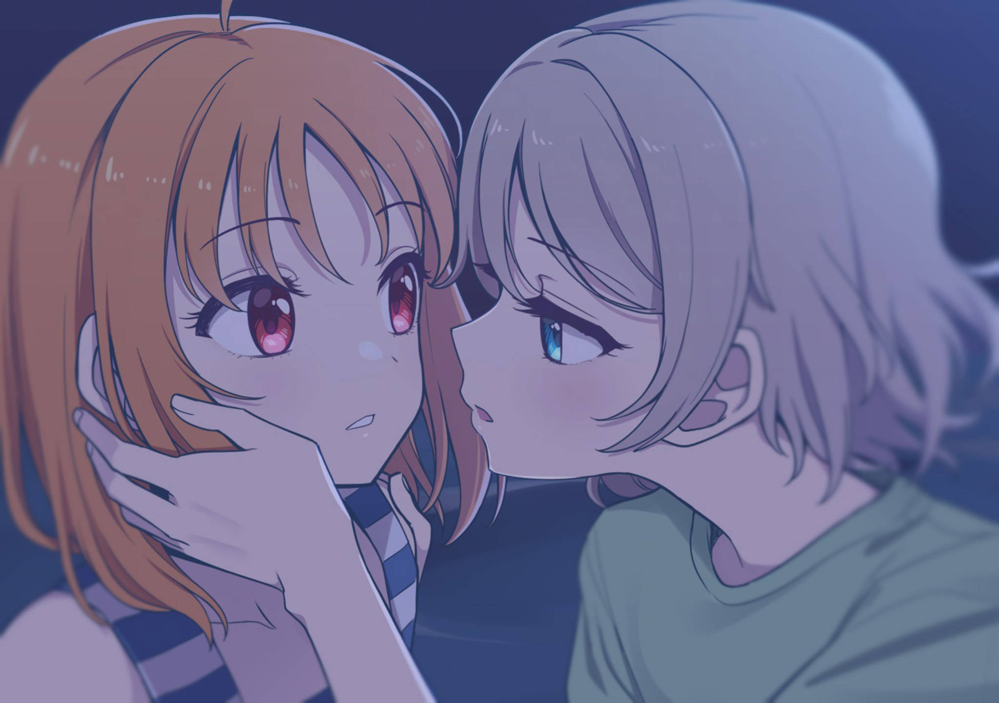 动漫女角色You和Chika 壁紙