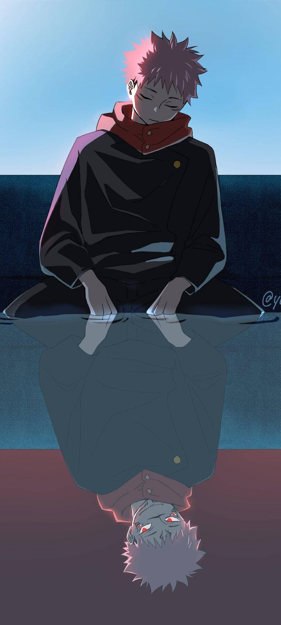 Yuji Itadori 倒影 Jujutsu Kaisen iPhone 桌布 壁紙