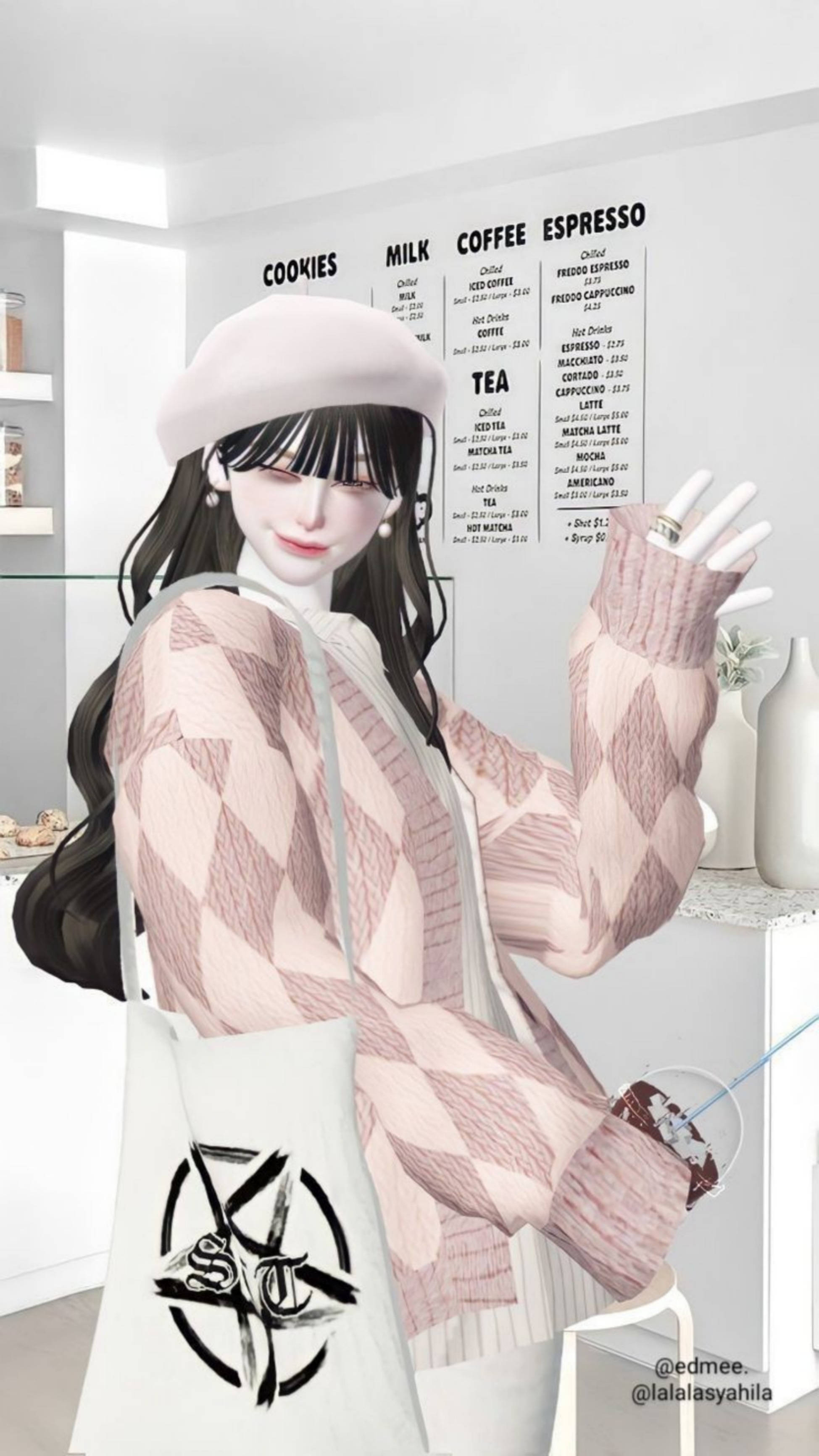 Zepeto Uzzlang咖啡愛好女孩 壁紙