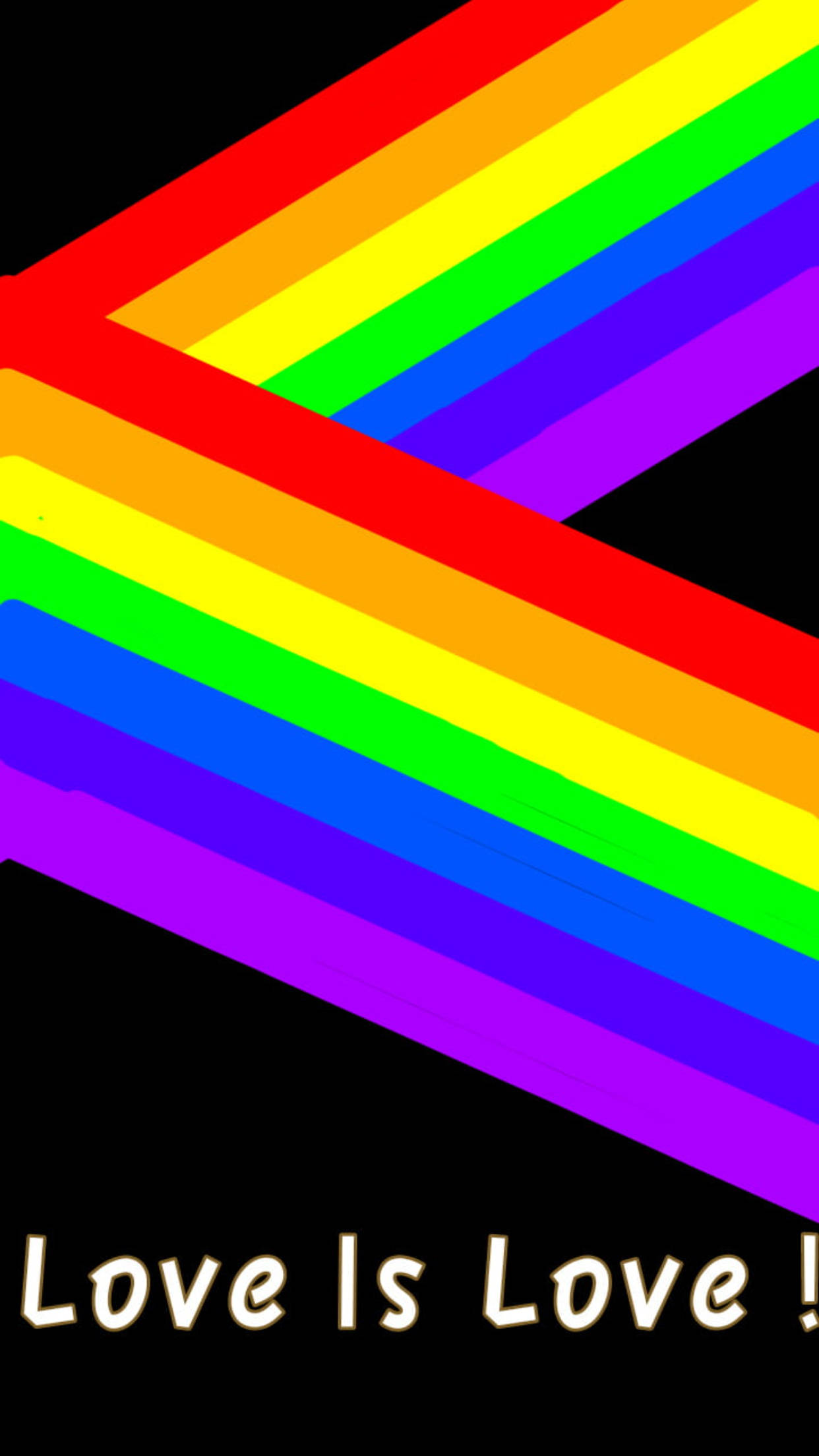 Zigzag彩虹LGBT手機桌布 壁紙