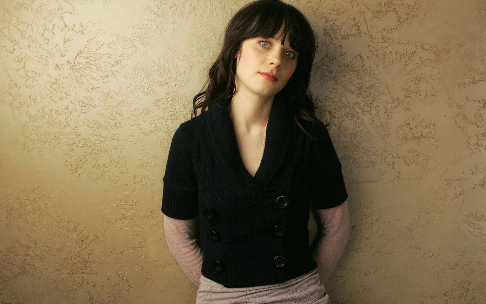Zooey Deschanel 金色美學背景 壁紙