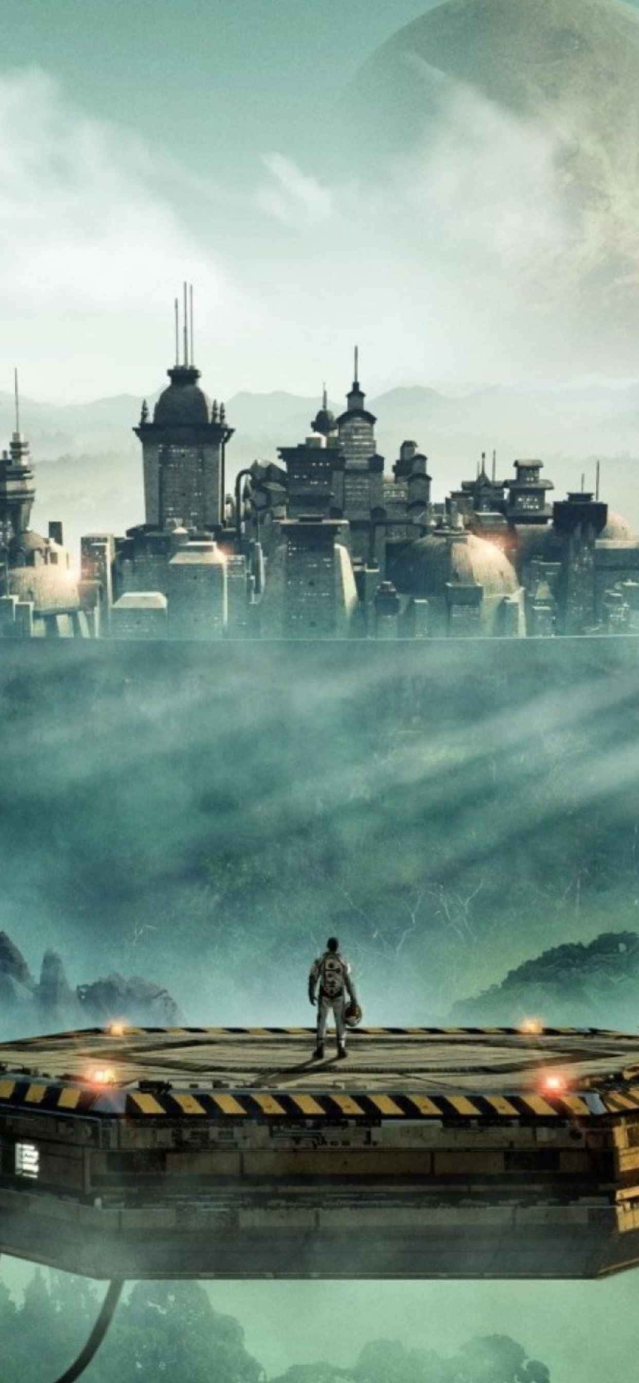 一個男人站在太空中的橋上 壁紙